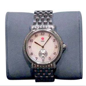 Michele Silver CSX Watch with Diamonds